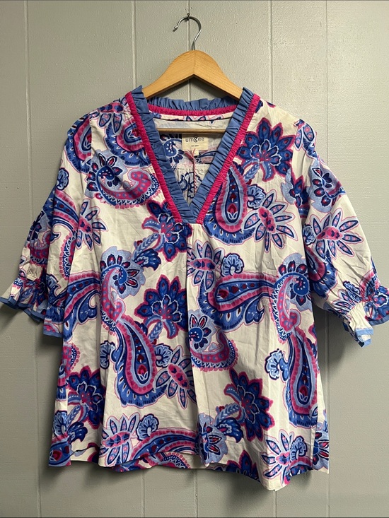 Umgee Tops - NWT Umgee Floral Ruffle Blouse Large